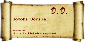 Domoki Dorina névjegykártya